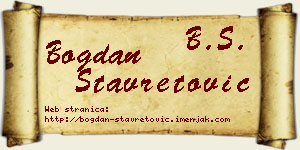 Bogdan Stavretović vizit kartica